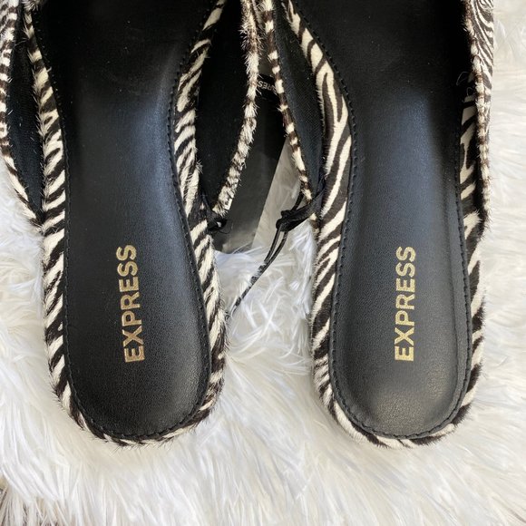 NWT EXPRESS Zebra Print Loafers Size 8 - Picture 6 of 7